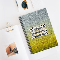 Allergic To Mornings Sarcastic Funny Spiral Notebook - Ruled Line