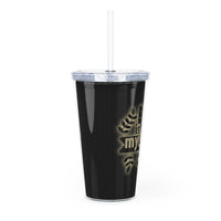 Black Is My Color Sarcastic Funny Plastic Tumbler with Straw