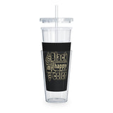 Black Is My Color Sarcastic Funny Plastic Tumbler with Straw