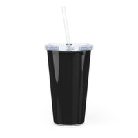 Black Is My Color Sarcastic Funny Plastic Tumbler with Straw